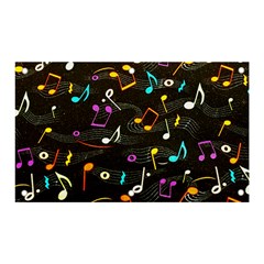 Assorted Color Musical Notes Wallpaper Fabric Banner And Sign 5  X 3  by 99art