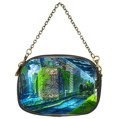 Anime Landscape Apocalyptic Ruins Water City Cityscape Chain Purse (one Side) by 99art
