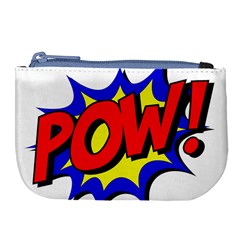 Pow Comic Comic Book Fight Large Coin Purse by 99art