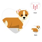 Corgi Dog Puppy Playing Cards Single Design (Heart) Front