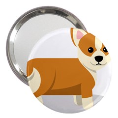 Corgi Dog Puppy 3  Handbag Mirrors