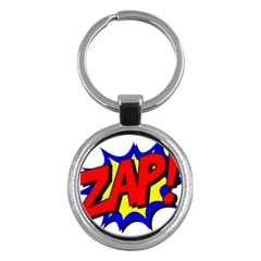 Zap Comic Book Fight Key Chain (round) by 99art