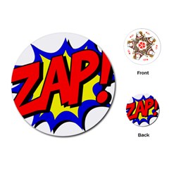 Zap Comic Book Fight Playing Cards Single Design (round) by 99art