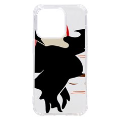 Bat Broom Broomstick Iphone 14 Pro Tpu Uv Print Case by 99art