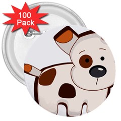 Animation-dog-cute-cartoon-drawing 3  Buttons (100 Pack) 