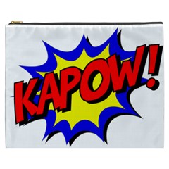 Kapow-comic-comic-book-fight Cosmetic Bag (xxxl) by 99art