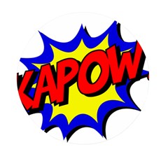 Kapow-comic-comic-book-fight Mini Round Pill Box by 99art