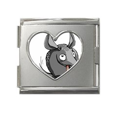 Animal-armadillo-armored-ball- Mega Link Heart Italian Charm (18mm)