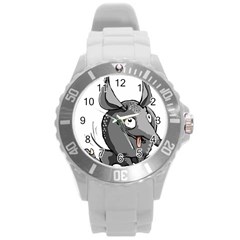 Animal-armadillo-armored-ball- Round Plastic Sport Watch (l) by 99art