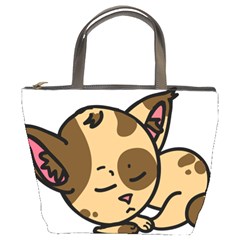 Cat-cartoon-pet-kitten-character Bucket Bag by 99art