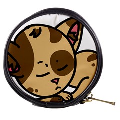 Cat-cartoon-pet-kitten-character Mini Makeup Bag by 99art
