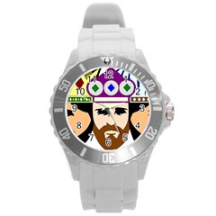 Comic-characters-eastern-magi-sages Round Plastic Sport Watch (l)