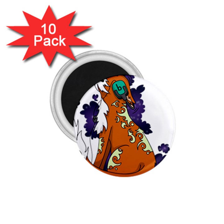 Fuchs-comic-music-wild-animal-cute 1.75  Magnets (10 pack) 