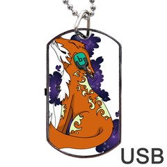 Fuchs-comic-music-wild-animal-cute Dog Tag Usb Flash (two Sides) by 99art