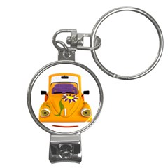 Car-transportation-cartoon-comic Nail Clippers Key Chain