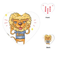 Animation-lion-animals-king-cool Playing Cards Single Design (heart)