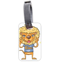 Animation-lion-animals-king-cool Luggage Tag (two Sides) by 99art