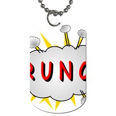 Comic-noise-paleness-explosion Dog Tag (two Sides) by 99art