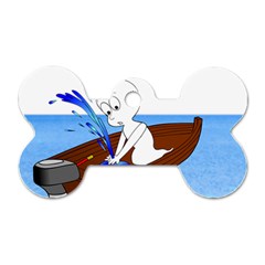 Spirit-boat-funny-comic-graphic Dog Tag Bone (one Side) by 99art