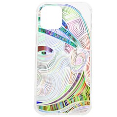 Maasai-man-people-abstract Iphone 12 Pro Max Tpu Uv Print Case by 99art