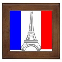 Eiffel-tower-france-flag-tower- Framed Tile by 99art