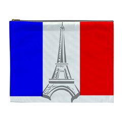 Eiffel-tower-france-flag-tower- Cosmetic Bag (xl) by 99art