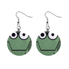 Cartoon-cute-frankenstein-halloween Mini Button Earrings by 99art