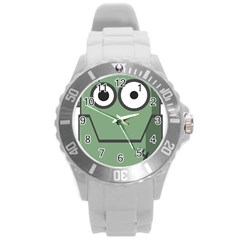 Cartoon-cute-frankenstein-halloween Round Plastic Sport Watch (l)