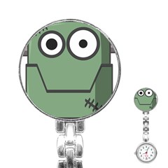 Cartoon-cute-frankenstein-halloween Stainless Steel Nurses Watch by 99art