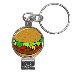 Hamburger-cheeseburger-fast-food Nail Clippers Key Chain