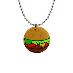 Hamburger-cheeseburger-fast-food 1  Button Necklace