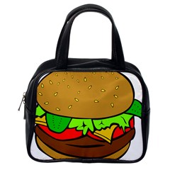 Hamburger-cheeseburger-fast-food Classic Handbag (one Side) by 99art