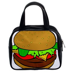 Hamburger-cheeseburger-fast-food Classic Handbag (two Sides) by 99art