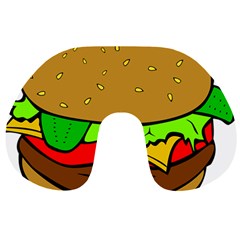 Hamburger-cheeseburger-fast-food Travel Neck Pillow