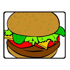 Hamburger-cheeseburger-fast-food Two Sides Fleece Blanket (Small)