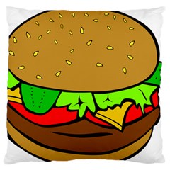 Hamburger-cheeseburger-fast-food Standard Premium Plush Fleece Cushion Case (Two Sides)