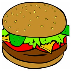 Hamburger-cheeseburger-fast-food Wooden Puzzle Square