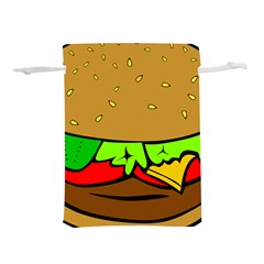 Hamburger-cheeseburger-fast-food Lightweight Drawstring Pouch (m) by 99art