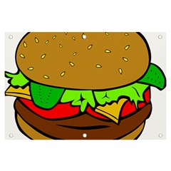 Hamburger-cheeseburger-fast-food Banner and Sign 6  x 4 