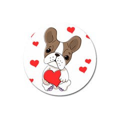 Animation-dog-cute-animate-comic Magnet 3  (round) by 99art