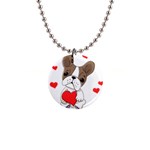 Animation-dog-cute-animate-comic 1  Button Necklace Front