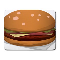 Hamburger-cheeseburger-burger-lunch Small Mousepad by 99art