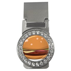 Hamburger-cheeseburger-burger-lunch Money Clips (cz)  by 99art