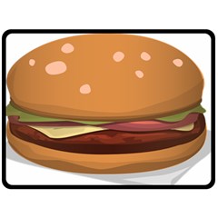 Hamburger-cheeseburger-burger-lunch Fleece Blanket (large) by 99art