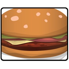 Hamburger-cheeseburger-burger-lunch Fleece Blanket (medium) by 99art