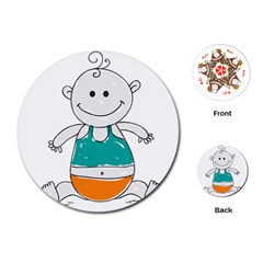 Baby-cute-child-birth-happy Playing Cards Single Design (round)