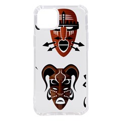 Tribal-masks-african-culture-set Iphone 14 Plus Tpu Uv Print Case by 99art