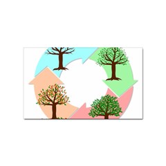 Seasons-of-the-year-year-tree Sticker Rectangular (100 Pack)