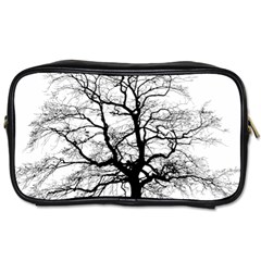 Tree-silhouette-winter-plant Toiletries Bag (two Sides)