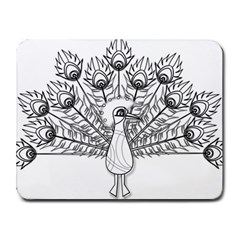 Peacock-plumage-display-bird Small Mousepad by 99art